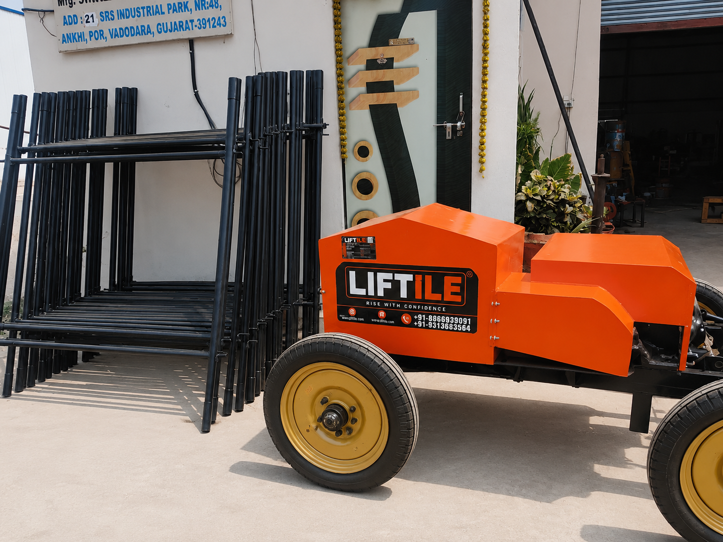LTC Series with LIFTILE-fabricated mast sections at SRS Industrial Park, Vadodara